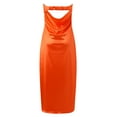 thumbnail image 5 of WTXUE Robes d'Été pour Femmes 2024, Robe d'Été en Satin Sans Bretelles Dos Nu Moulante Maxi, Robe Corset, Robe Portefeuille, Robe Dos Nu, Orange TG, 5 of 5