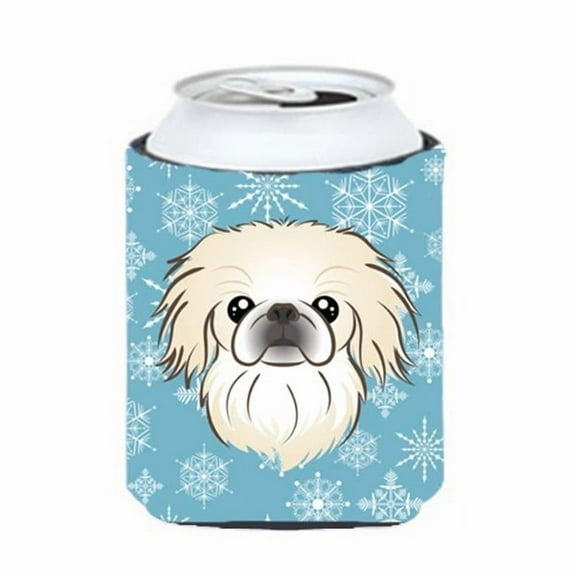 Caroline's Treasures BB1655CC Snowflake Pekingese Can or Bottle Hugger, Can Hugger, multicolor