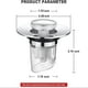 thumbnail image 3 of Tapón de fregadero de baño universal para 1.33-1.57 "lavabo pop up fregadero desagüe bañera convertidor fregadero desagüe tapón de colador LYD Suministros y accesorios de limpieza del hogar, 3 of 7