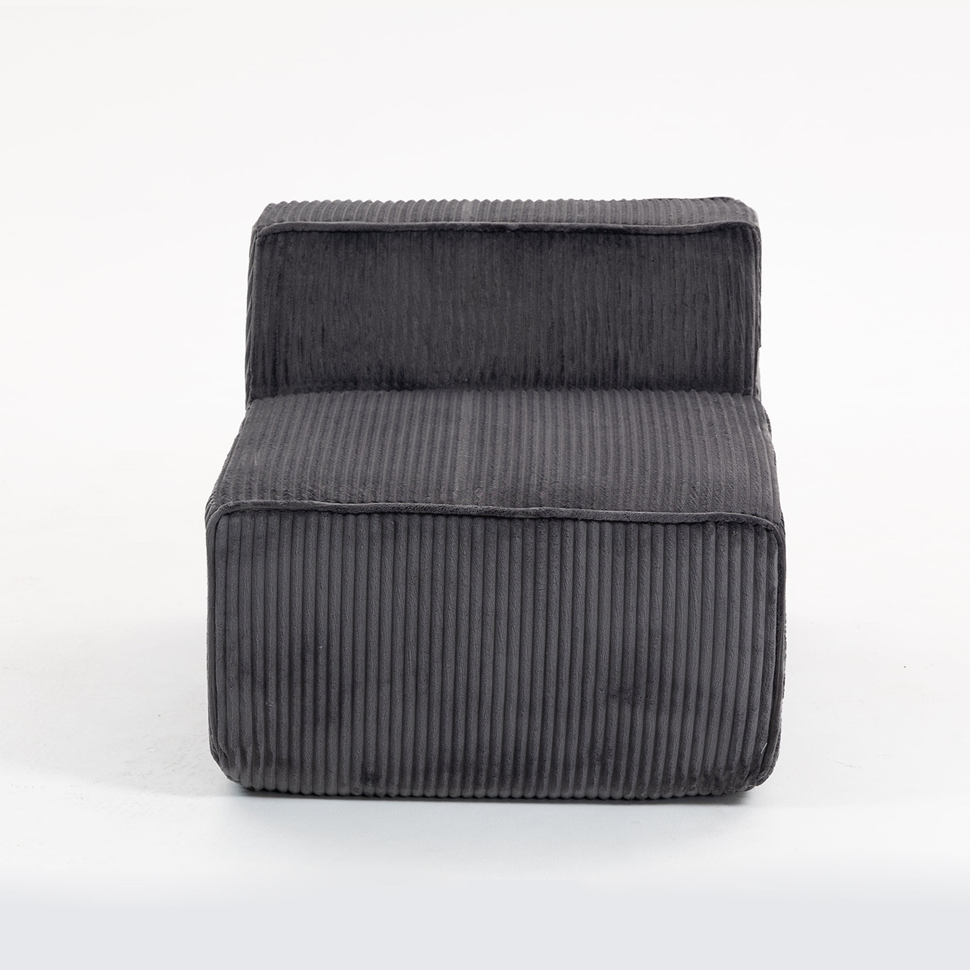 Demi Bonn 111" Modular Sectional Sofa Couchesk, Corduroy 3 Seat Couch Memory Foam Couches for Living Room, Cloud Couch, Gray