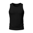 thumbnail image 4 of BVnarty Men's Solid Color Crew Neck Sleeveless Tank Top with Chest Pocket Detail Casual Summer Daily Wear Gym Workout Breathable Top Black XL, 4 of 7