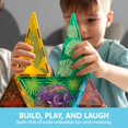 thumbnail image 4 of Juego de azulejos magnéticos para construcción SYNCFUN con diseño de dinosaurios, 50 unidades, para niños de 3 a 8 años, 4 of 7