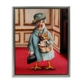 thumbnail image 5 of Stupell Industries Queen Chicken with Corgi Regal Animal Humor Luster Gray Framed Floating Canvas Wall Art, 24x30, by Lucia Heffernan, 5 of 5