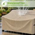 thumbnail image 3 of YEERSWAG 54"x38"x29" Patio Loveseat Cover, Waterproof Outdoor Sofa Cover for 2-Seater Sofa, Heavy Duty 420D Patio Couch Cover Windproof with Drawstring & Corner Buckles, Brown, 3 of 10