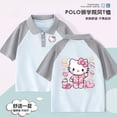 thumbnail image 1 of Camiseta de manga corta para niña Hello Kitty, polo de estilo occidental para niños, camiseta grande para niños, verano 2024, nuevo estilo, top de estilo occidental para verano, 1 of 4