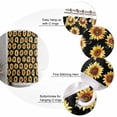 thumbnail image 4 of Shower Curtain, Farm Sunflowers on Black Background Waterproof Shower Curtain Set with Hooks for Bathroom Showers,Stalls and Bathtubs,60x72In Country Floral Art, 4 of 9