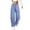 CB42_Blue, variant on Cargo Pants Women Quick Dry Hiking Pants with Pockets Casual Elastic Waist Lightweight Solid Color Joggers Khaki 2XL