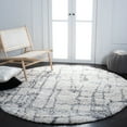 thumbnail image 3 of SAFAVIEH Fontana Daphne Block Shag Area Rug, Ivory/Grey, 3' x 5', 3 of 10