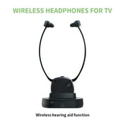 ARTISTE Wireless TV Headphone for TV Watching Listening, 2.4G RF Transmitter Charging Dock, Hi-Fi In-Ear Cordless Headset with RCA & 3.5MM Connection