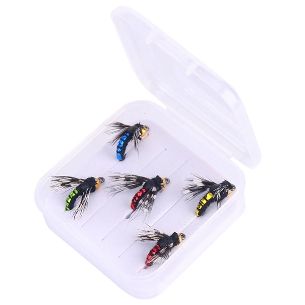 Cebo Artificial Señuelos Pesca Con Mosca Scud Fly Bug Insects 5 Piezas S para Trucha Salmón
