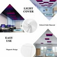 thumbnail image 4 of 4 Pack Wine Red Fluorescent Light Covers for Ceiling Lights Purple Gradient Magnetic Ceiling Light Covers Overhead Light Filters for Office Classroom Home, 4 of 9