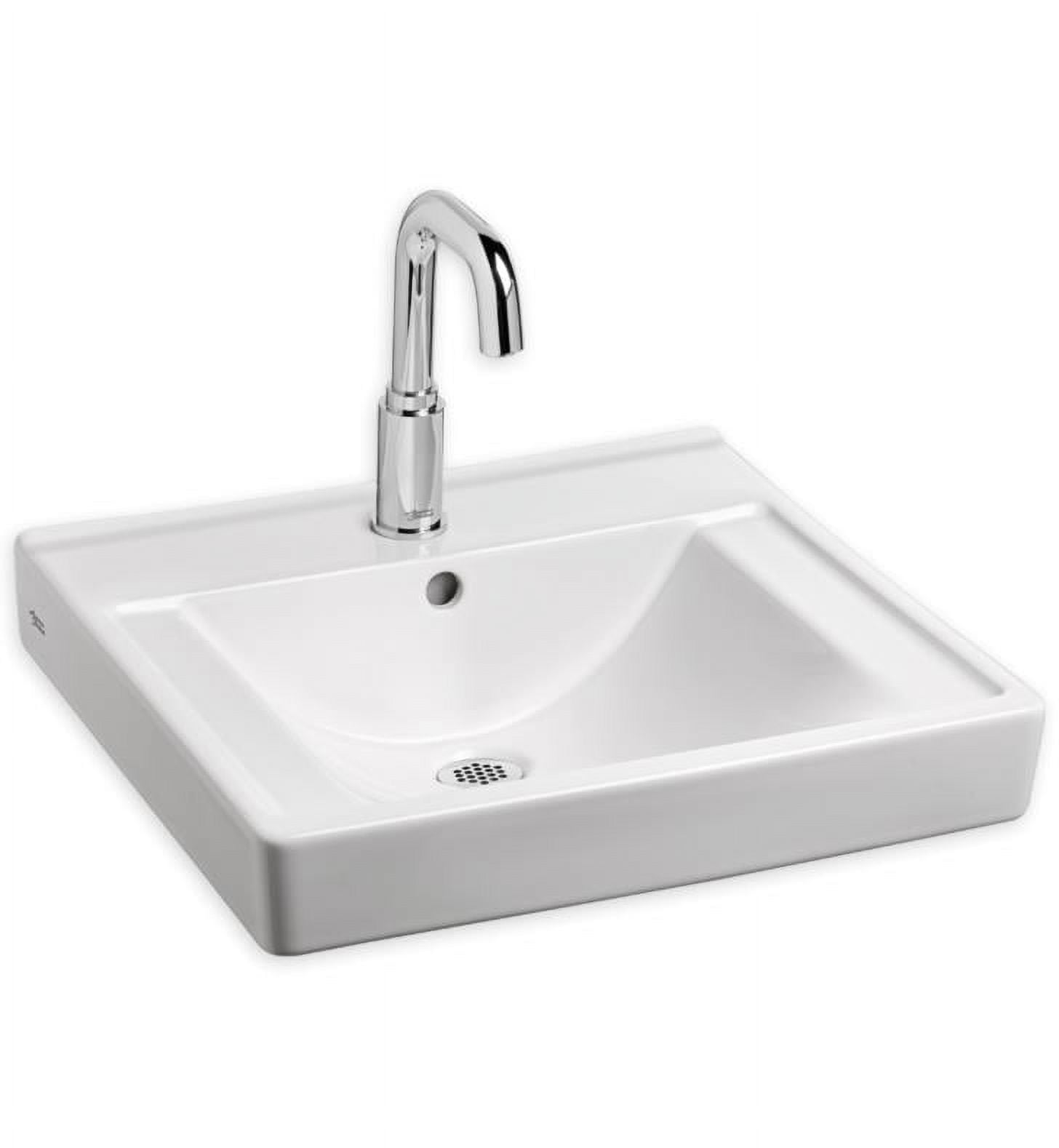 American Standard Decorum Wall-Hung Bathroom Sink with Center Hole in White