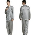 thumbnail image 5 of CNKOO Men‘s Soft Silk Surface Pajamas Set Casual Home Service Two-Piece Set, 5 of 5
