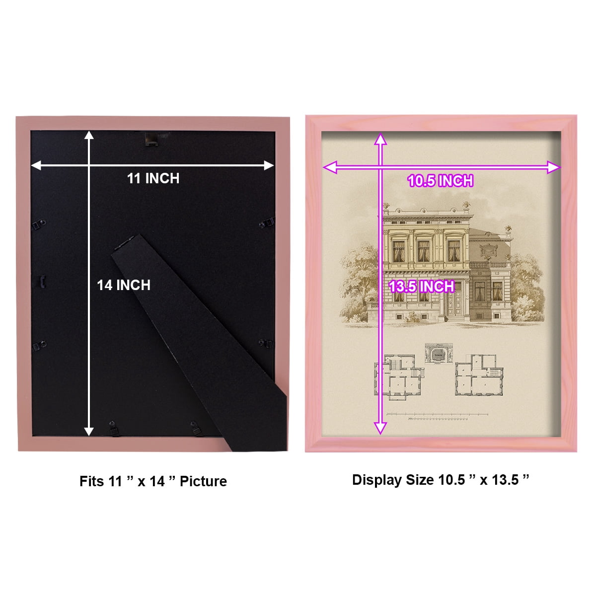 Estate and Plan III -Framed Print w/glass-Sunset Pink