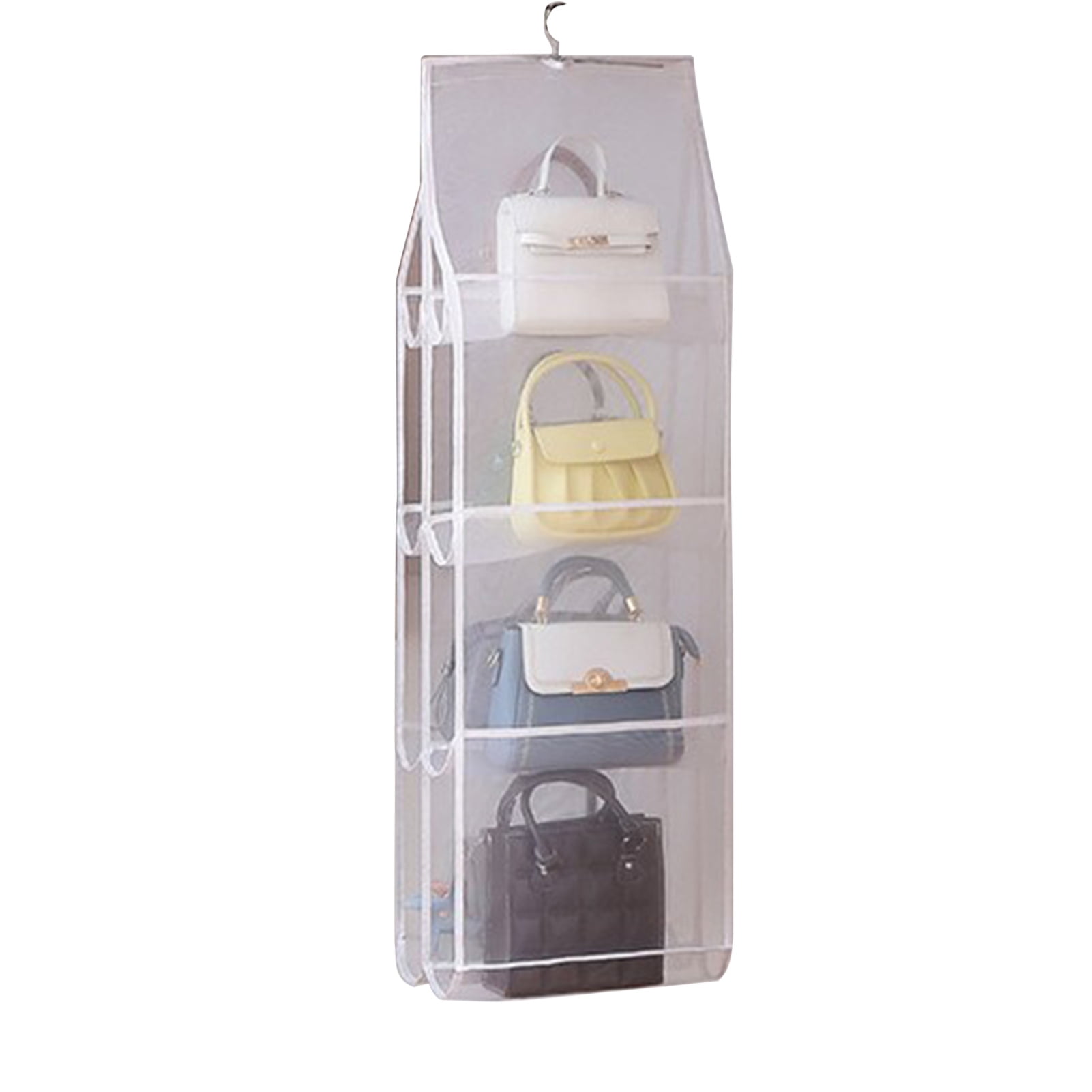 OSTO Hanging Purse Organizer; 2-Sided, 8 Pockets, Swivel Hook; Closet  Handbag Holder and Organizer for 8 Purses, Black