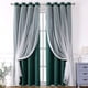 thumbnail image 1 of Nvzi Cortinas perforadas de estilo sencillo, ideales para dormitorio, sala y cocina (2 paneles, 198 cm de largo x 100 cm de ancho, 85 cm de ancho), 1 of 4