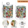 thumbnail image 5 of Yayeee 4 Pack Qtip Holder Bathroom Cotton Swab Canister with Lid Clear Dispenser Set, Floral Tomatoes, 5 of 6