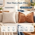 thumbnail image 6 of Bow Pillow 11.8 X 19.7 in Chenille Waist Cushion Vintage Texture Scandinavian Decorative Throw Pillow for Sofa Bed Living Room Bedroom Home Decor, Soft Lumbar Support, Home Decoration Pillow, Red, 6 of 6