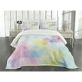 thumbnail image 3 of Ambesonne Abstract Quilted Bedspread Set 3 Pcs, Geometric Rhombus Art, King Size, Multicolor, 3 of 5