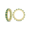 thumbnail image 4 of 1.44 Carat (Ctw) Lab-Created Emerald Eternity Band Ring in Yellow Plated Sterling Silver for Women, 4 of 5