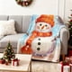 thumbnail image 4 of Hogar y cocina, Decoración del hogar, Manta de franela de doble cara con estampado de muñeco de nieve navideño, cómoda y suave, ideal para dormitorio, sofá y decoración navideña., 4 of 6
