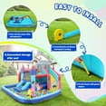 thumbnail image 4 of Veeboto Inflatable Bounce House for Toddlers with Blower, Inflatable Water Slide with Bouncing Slides, Climbing Wall, Bouncing Area, Basketball Hoop, Water Gun, Inflatable Castle with Football Area, 4 of 10