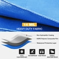 thumbnail image 5 of Winpull Lona 12X16 pies Lona impermeable resistente de 14 mil Cubierta multiusos grande con ojales de latón y bordes reforzados Lonas de polietileno gruesas resistentes a los rayos UV para tienda de c, 5 of 5