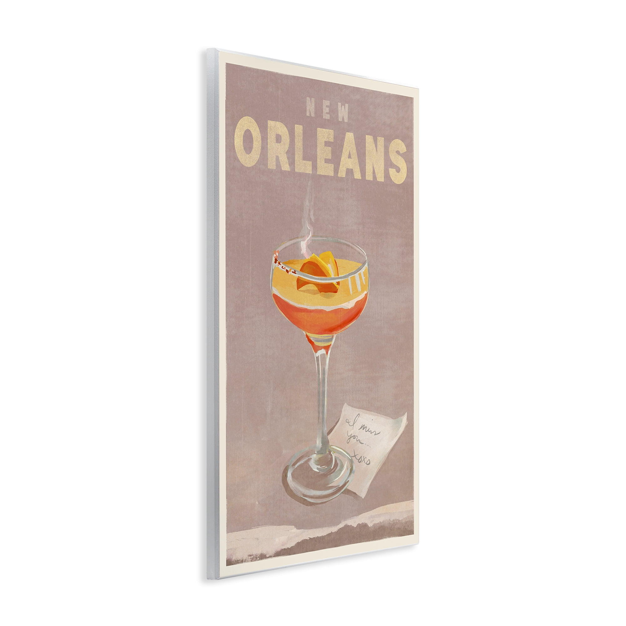 Stupell Industries New Orleans Cocktail Food & Beverage Painting Unframed Art Print Wall Art, 13 x 19