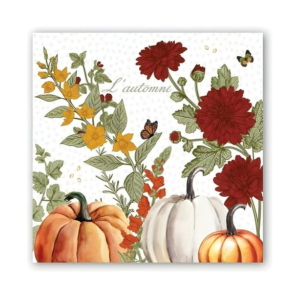 Michel Design Works Paper Luncheon Napkins, Pumpkin Delight (817427)