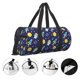 thumbnail image 3 of Fotbe Astronaut Corgi Bolsa Deportiva de Lona Plegable con Estampado, Bolsa de Gimnasio con Bolsillo Seco/Húmedo, Bolsa de Viaje Ultraligera de Gran Capacidad, 3 of 6