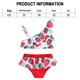 thumbnail image 2 of Traje de baño para bebé, traje de baño para niñas pequeñas, traje de baño para niñas con un solo hombro + traje de baño con parte inferior de cintura alta (2 piezas), 2 of 6