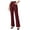 Wine, variant on MLCDZ Womens Straight Leg Stretchy Dress Work Pants Business Office Casual Slacks High Waisted Trousers Pockets Wrinkle Resistant Slim Fit Soft Daily Pants