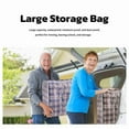 thumbnail image 3 of Extra Heavy Duty Large Moving Bags, Storage Bags for Bedding with Zippers, Checkered Moving Storage Bags,Dorm Moving Bags with Carrying Handles,Large Storage Bags. (Black), 3 of 10