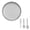 Sandblasted, variant on Nieyigj Pure Titanium Camping Plate Set 3 PCS Ultra-Light Outdoor Metal BBQ Salad Plates with Cutlery Tableware Mess Kit (9.06 inches / 23 cm) - Ice Flower Original Color