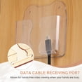 thumbnail image 4 of Uxcell 4 Pcs Cute Wall Mounted Phone Holder, Self-Adhesive PC Phone Stand with Charging Hole Charger Remote Control Stand Organizer for Home Office Bedroom Kitchen, Transparent Brown, 4 of 7