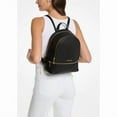 thumbnail image 4 of Michael Kors Women's Rhea Medium Pebbled Leather Backpack (Black) 35S5GRAB2L-001, 4 of 6