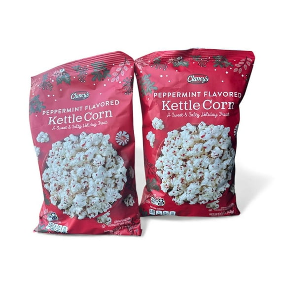 Clancy's Peppermint Flavored Kettle Corn, 2 Bags