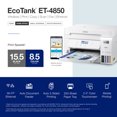 Restored Epson EcoTank ET-4850 Wireless All-in-One Cartridge-Free Supertank Printer with Scanner, Copier, Fax, ADF and Ethernet  White (Refurbished)