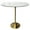 Marble White, variant on LeisureMod 48" Round Bar Height Dining Table with Sintered Stone Top Pub Table and Gold Stainless Steel Pedestal Base for Modern Kitchen and Dining Room Verve Collection in Grey