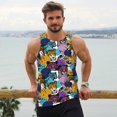 thumbnail image 6 of Fotbe Retro Panther Pattern Men's Quick Dry Workout Tank Top Gym Muscle Tee Fitness Bodybuilding Sleeveless T Shirt Breathable Workout Shirt-Medium, 6 of 9