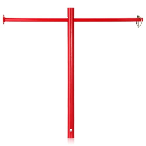 Chain Link Fence Heavy Duty Tension Wire and Barb Wire Tightener Tool Moveable T Design Pressed Steel Powder Coated Bright Red High Visibility Portable Easy Use$$Garden & Patio
