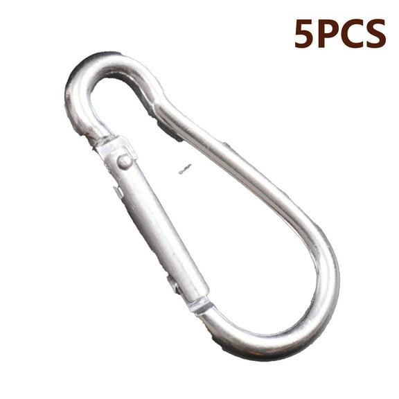 FACEGA Carabiner Clip Smooth Without Edges Key Rings High Strength Material Water Proof Key Chain Rings,Silver White