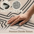 thumbnail image 6 of ODIKA 8'x10' Beige Abstract Geometric Maze Washable Area Rug Modern Minimalist Labyrinth Motif With Interconnected Pathways Non-Shedding, Easy Care, for King Size Bedroom Under Bed, Master Suite, 6 of 7