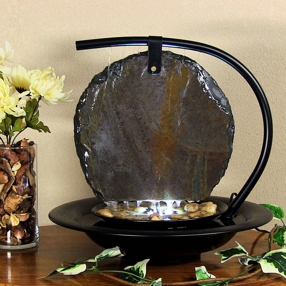 Water Wonders Zen Moonshadow Indoor Tabletop Fountain