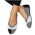 thumbnail image 2 of NOKIO Women Flat Shoes Knitted Lightweight Slip-on Loafers Breathabel Soft Comfortable Ballet Flats Shoes for Women Comfortable Women Ballet Flats V-Cut for Causal Dressy Office Work Shoes, 2 of 5
