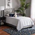 thumbnail image 1 of Baxton Studio Caprice Glam Grey Upholstered Twin Size Panel Bed, 1 of 5