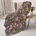 thumbnail image 3 of Disketp Colorful Flowers with Butterfly Cozy Flannel Fleece Throw Blanket: Has a velvety texture for All Seasons - Perfect for Women, Men, & Kids"50"x40", 3 of 6