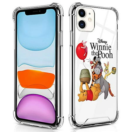 DISNEY COLLECTION iPhone 11 Case Clear 6.1 Inch 2019 Many Winnie The Pooh Adventures Design Hybrid TPU + PC Shock Absorption Anti Scratch Transparent Protective Case for iPhone (Best Iphone Adventure Games 2019)