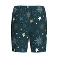 thumbnail image 2 of Lsque Christmas Snowflake Mens Sleep Pajama Shorts,Short Pajama Pants, Cotton Ultra-Soft Knit-Medium, 2 of 9