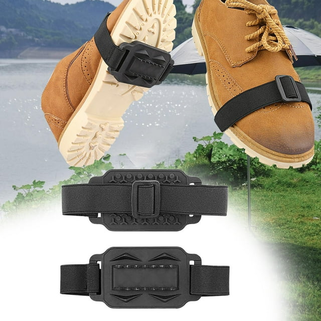 Cubierta para Crampones de hielo, cubierta para pinzas de hielo, ligera, antideslizante, para botas de nieve, cubierta para zapatos de invierno, para , Correa negra DYNWAVEMX Crampones para zapatos